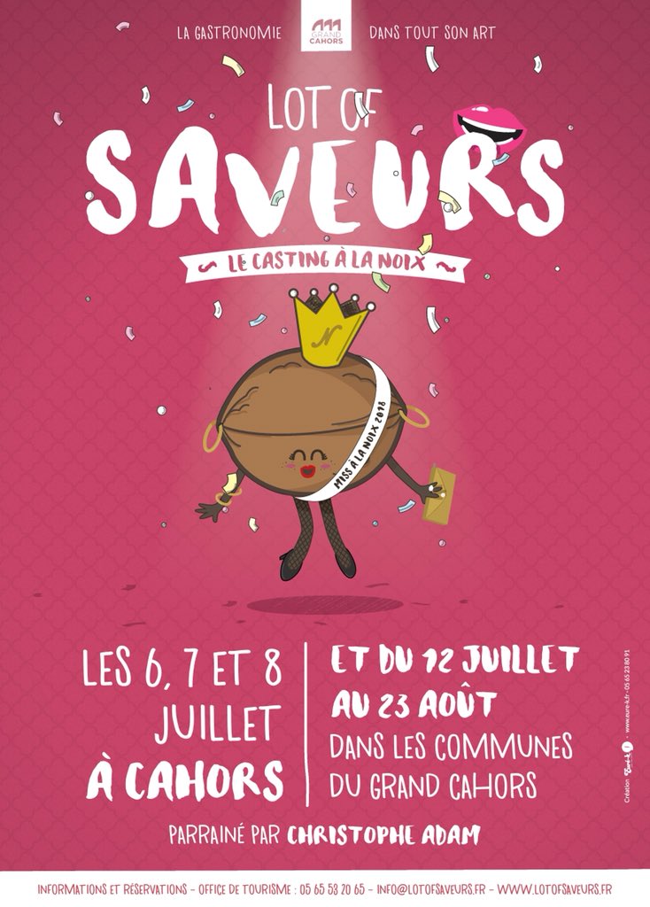 Voici l’affiche du festival 2018 ! 🙂 #lotofsaveurs #cahors