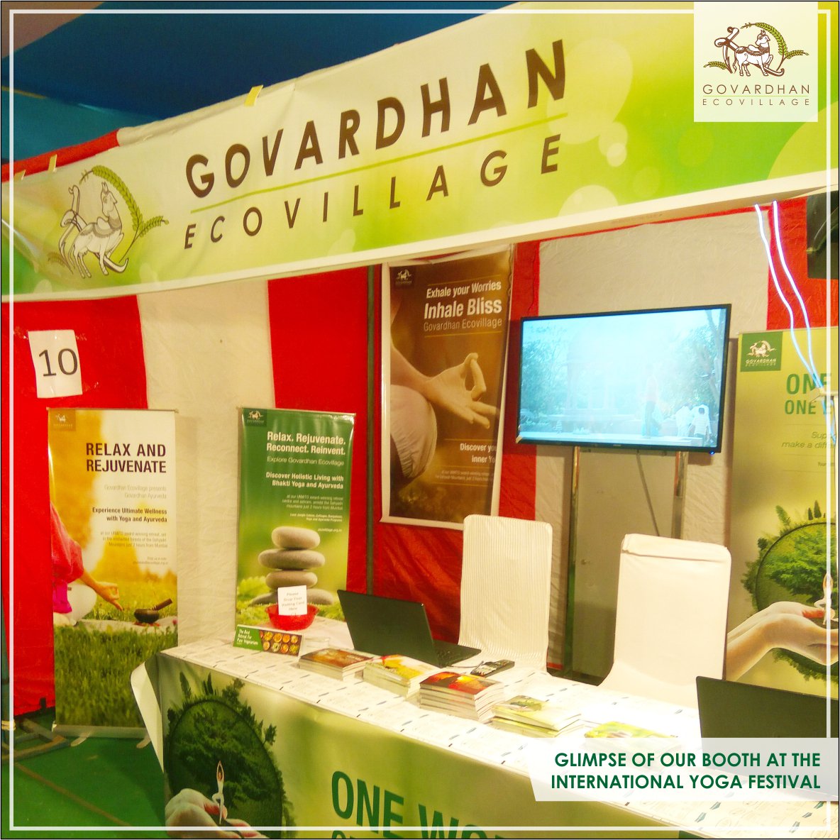 goecovillage's tweet photo. Here’s the glimpse of our booth at the International Yoga Festival 2018 at Parmarth Niketan, #Rishikesh. Do visit to know about our exciting offering https://t.co/Yikf5EbP3q #IYF2018 #yogagurus #yoga #Govardhan #Ecovillage #daytour #gogreen #closetonature #vedicwisdom #ecoliving https://t.co/1Pdjos1kOx
