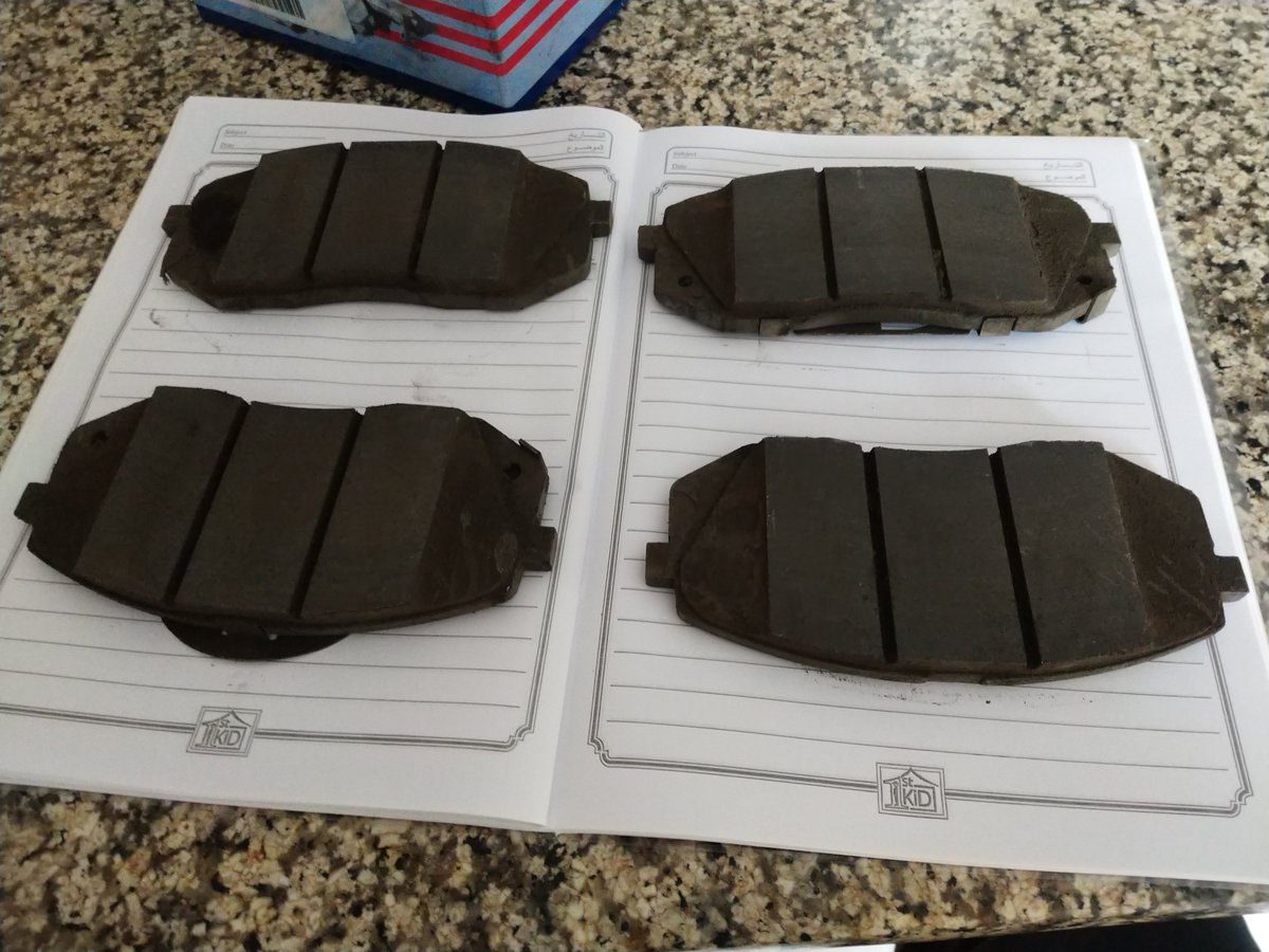 ShawninDXB's tweet photo. @KIAMotors_UAE telling someone who doesn't know any different that their brake pads are 'almost finished' just to get money out of them is #wrong luckily had the sense to ask for originals back..far from almost finished.. @DubaiNameShame is this as bad as your gym vat issues? https://t.co/0abmmSoXl3