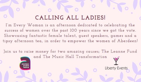 abstudentfest's tweet photo. Grab your girlfriends and join #LibertyEvents as they celebrate women past present and future! Stay updated on Facebook at https://t.co/iyYy24Owys #IMEVERYWOMAN 💃🏼 https://t.co/R3YPr6A7wa