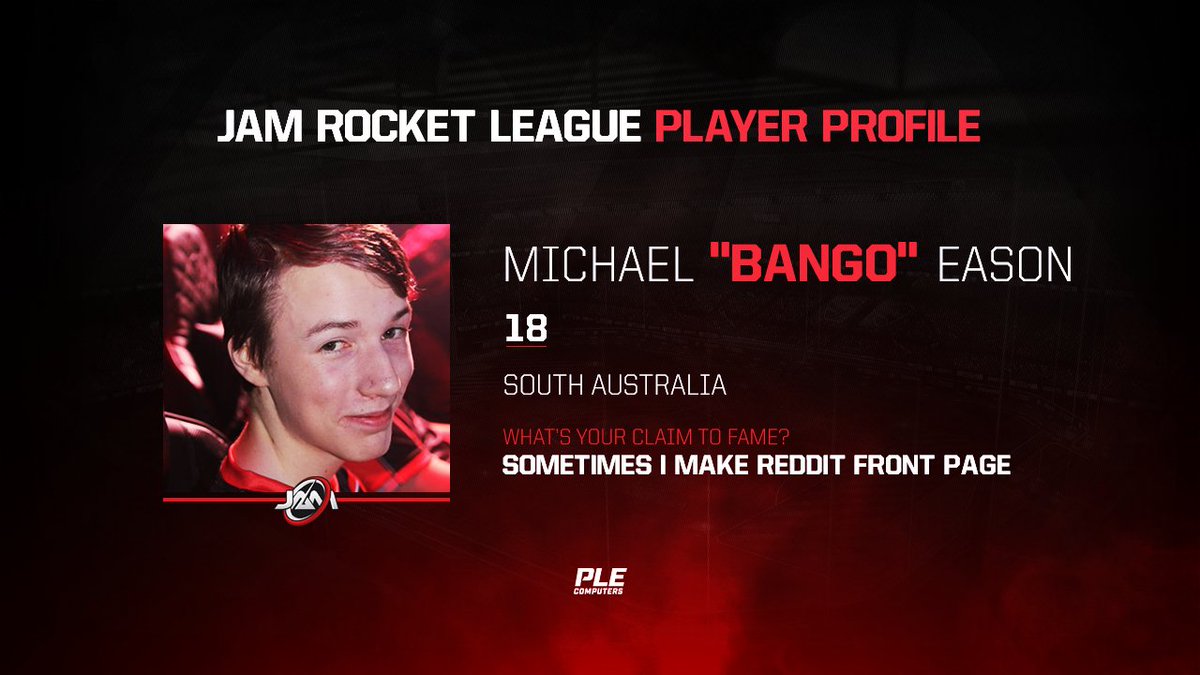 JAMGamingAU's tweet photo. Get to know #JAMRL with our 2nd Player Profile.
💥 @JAM_Bango 💥

Rapid fire Questions on our FB page 🎤 https://t.co/FNThOaZd7n https://t.co/PXebl0vzfB