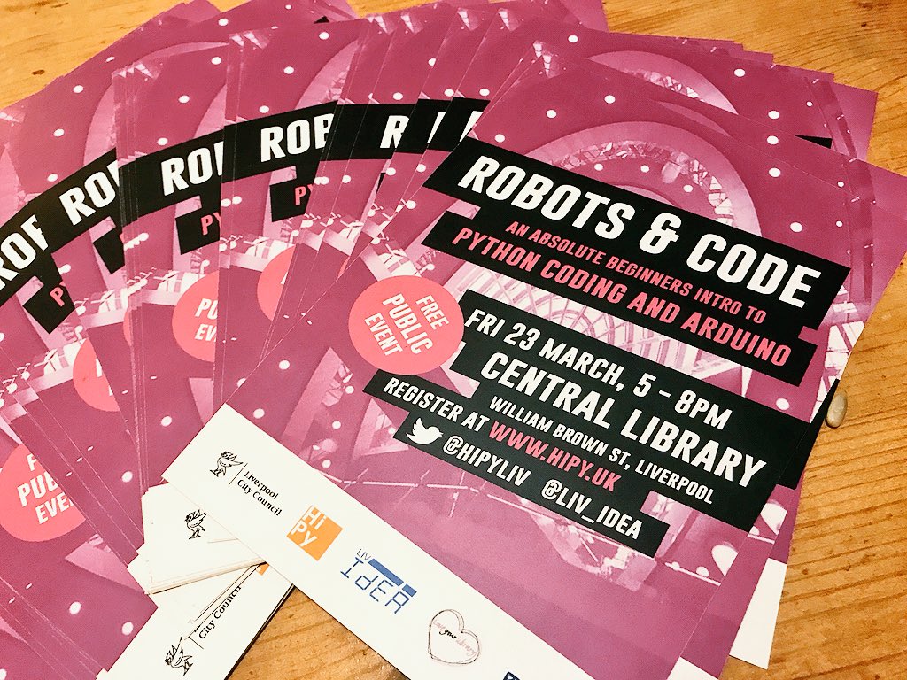 sjcolosimo's tweet image. We are going to be at the Central @Liverpoollib in 3 weeks doing another #RobotsAndCode extravaganza! Register now at hipy.uk @hipyliv @liv_IDEA