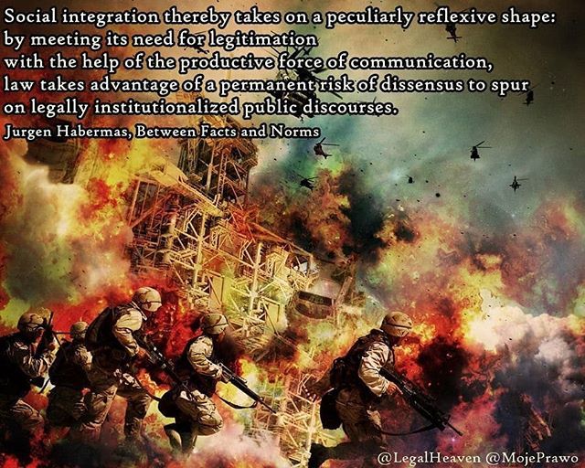 MojePrawo's tweet photo. In the form of individual rights, the energies of free choice, strategic action, and selfrealization are simultaneously released and channeled by compelling norms, about which citizens must reach an understanding by following democratic procedures and pu… https://t.co/wqSc1t4eAq https://t.co/vYPvxgHC17