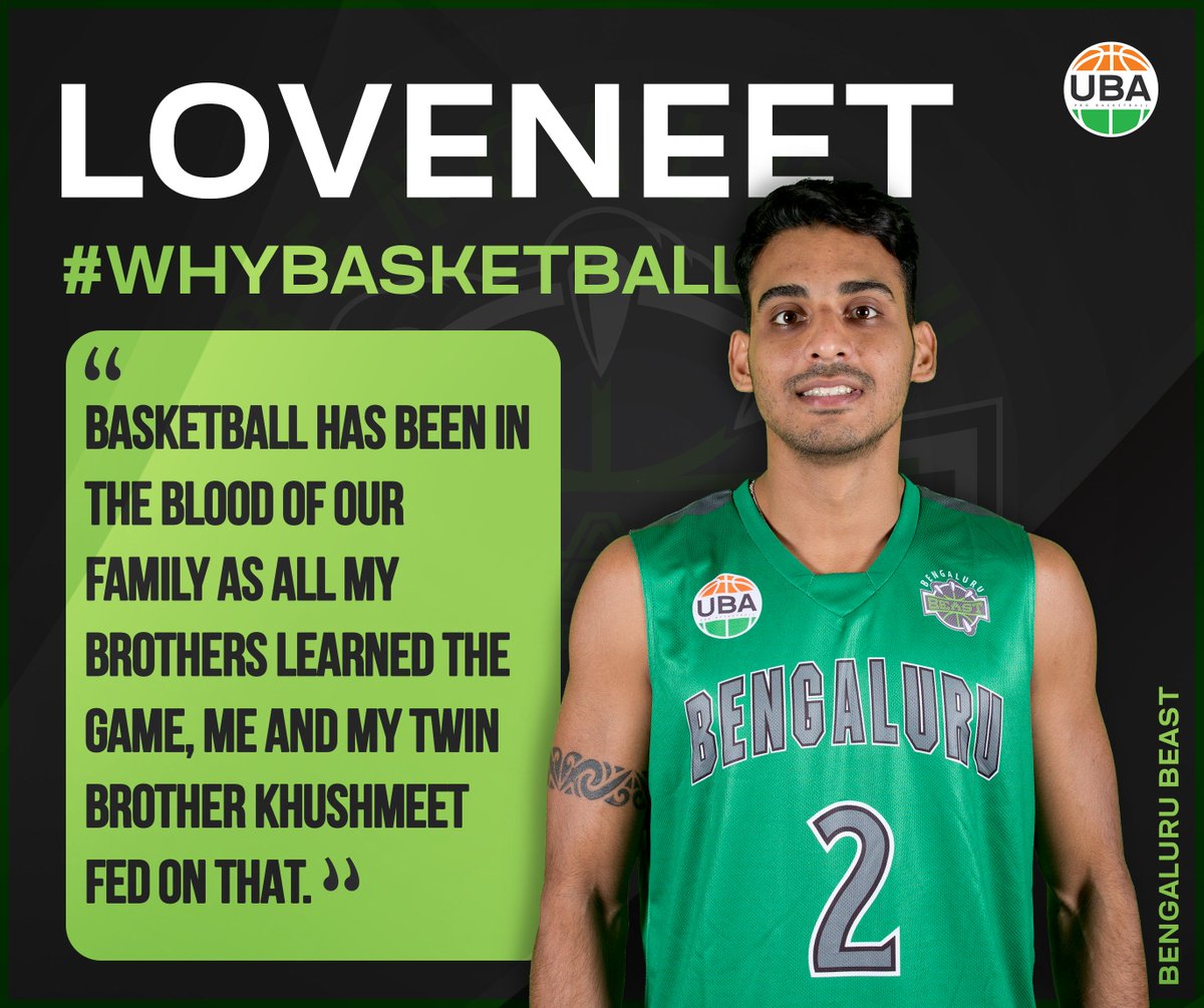 Every basketball player has an origin story. Here's <a href="/loveneetatwal/">loveneet singh atwal</a>'s #WhyBasketball story. “I started playing Basketball as a 7 y/o. My father would take me to the stadium to watch games, he was a really good player. Basketball has been in the blood of our family." #UBAIndia