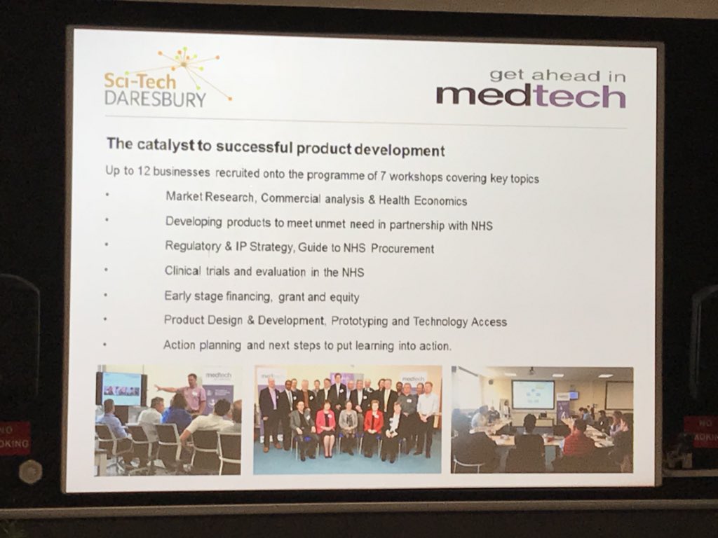 STFC_B2B's tweet photo. After a successful programme last year, we’ll be repeating Get Ahead in MedTech which is to be delivered by @Bionow and many partners. #MedTech SMEs can register their interest here https://t.co/x6YpHCJ7HO #MedTechSTFC @SciTecDaresbury https://t.co/QqhDZJMJxW