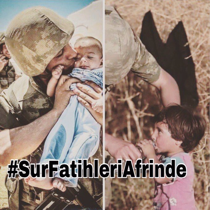 #SurFatihleriAfrinde

Vatan nedir Vatan belki bir güldür
Kokladıgın ve Koynunda Sakladığın
Sevmek Sevilmektir VATAN 
Özgürlük Uğruna Özgürlüğü Yok 
Etmek Değildir
VATAN Ana Baba Bacı ve Komşularımız
Mesaide Arkadaşımızdır
Vatan Hakşızlığa Baş kaldırmaktır
Mazlum için Dövüşmektir