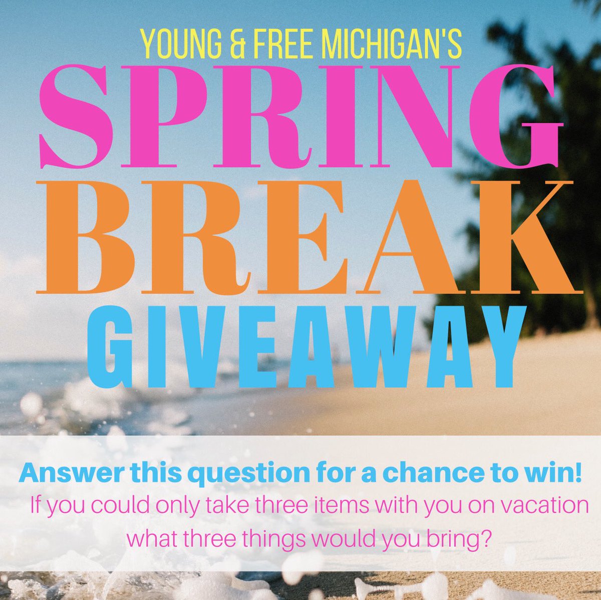 YoungFreeMI's tweet photo. We want to give you the opportunity to bring in a little Spring early! We're giving one lucky guy and one lucky girl a new Spring outfit, gift card, along with some other prizes. All you have to do is answer the contest question to enter. Good luck! https://t.co/3QDlgyXy50