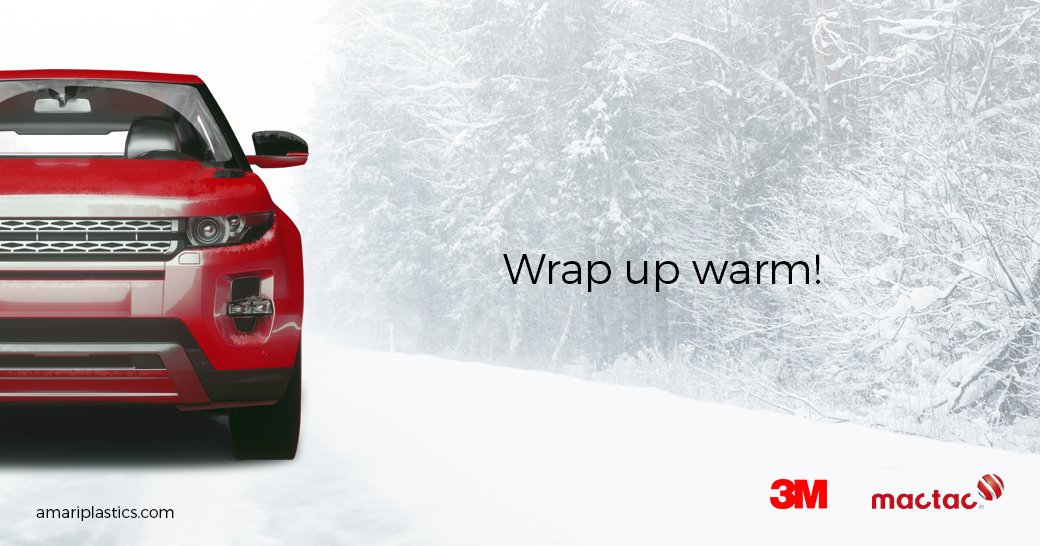 Cold weather driving you mad?

Wrap up warm. Check out our full range of wrapping films.

amariplastics.com/product-catego…

#wrap #films #car #carwrapping #weather #snow #ice #warm #3m #mactac #coldweather #range