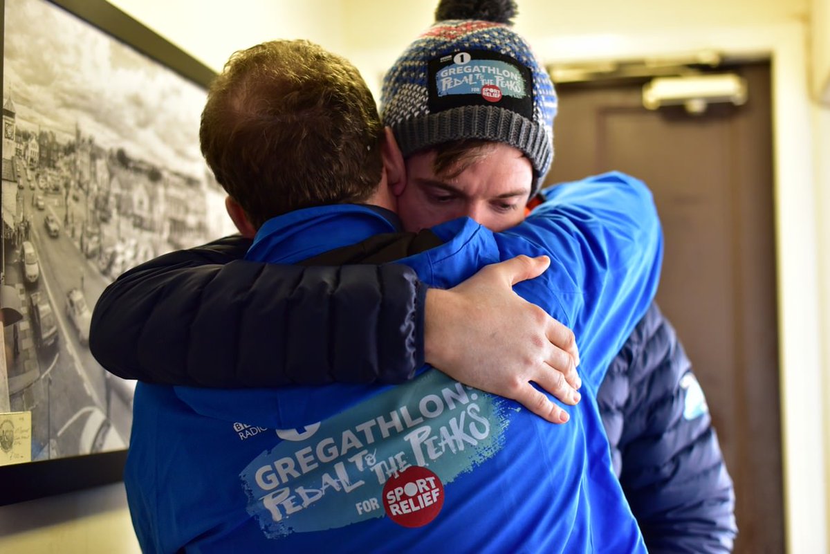BBCR1's tweet photo. We've just heard from @GregJames and it's not good news.
The weather conditions are so bad that it's not currently safe enough for the #Gregathlon to continue.
Greg and the @SportRelief team are devastated, but their safety is the biggest priority. We're so proud of you! β€οΈ https://t.co/2oARzlPMol