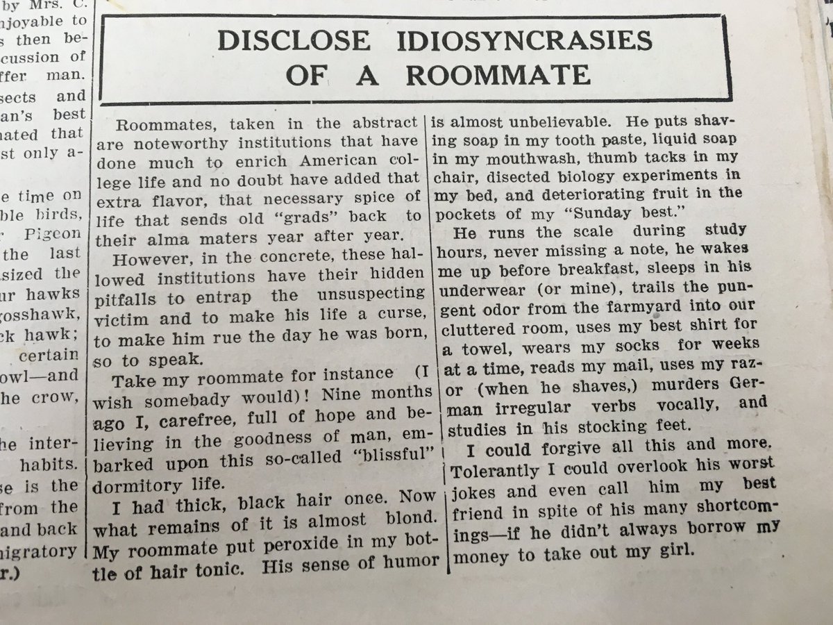 BCCommons's tweet photo. #ThrowbackThursday article from a 1934 Blackburnian. Can any beaver relate? https://t.co/WWbqQ56TcI