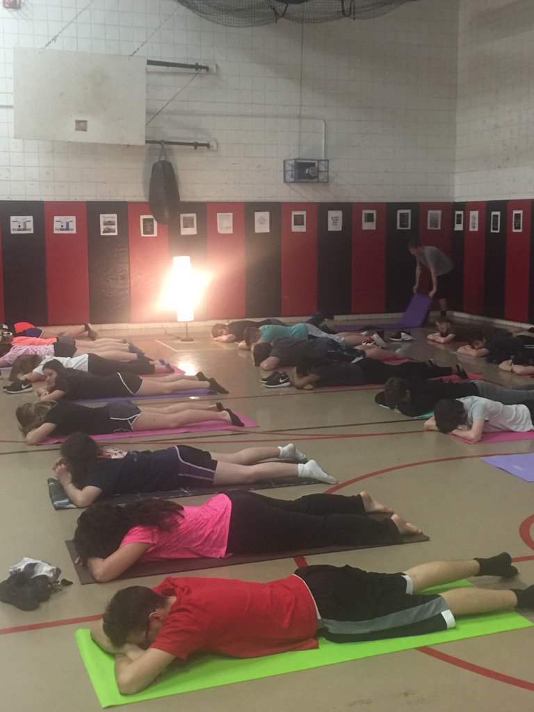 Warriors starting a mindfulness yoga   program  #stressrelief #relaxation