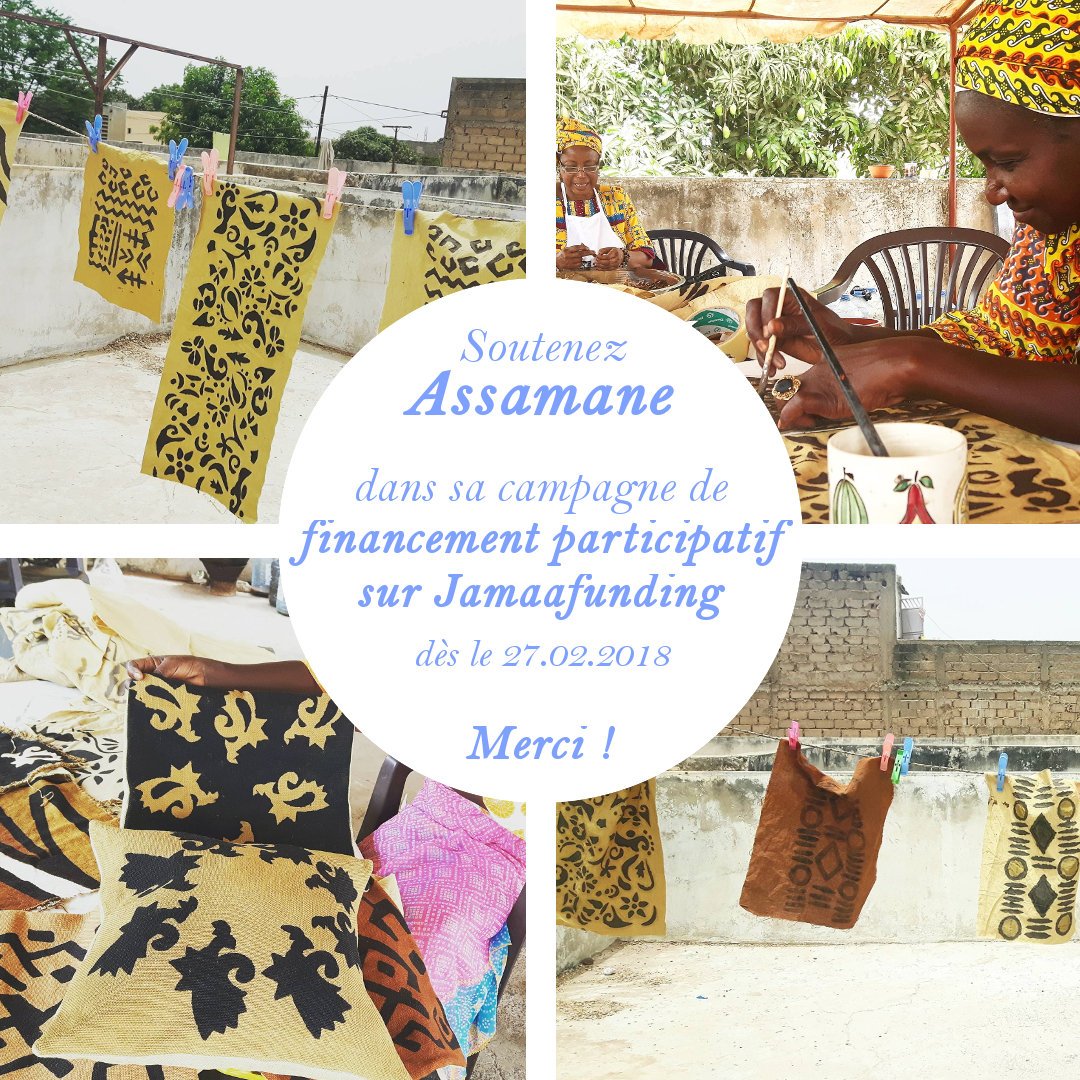AssamaneSenegal's tweet photo. Soutenez #Assamane dans sa campagne de financement participatif sur #Jamaafunding 
#artisanat #Senegal #ecofriendly #womenleadership #Crowdfunding #socialenterprise https://t.co/gRftktkKQF https://t.co/p0gpmRCYMH