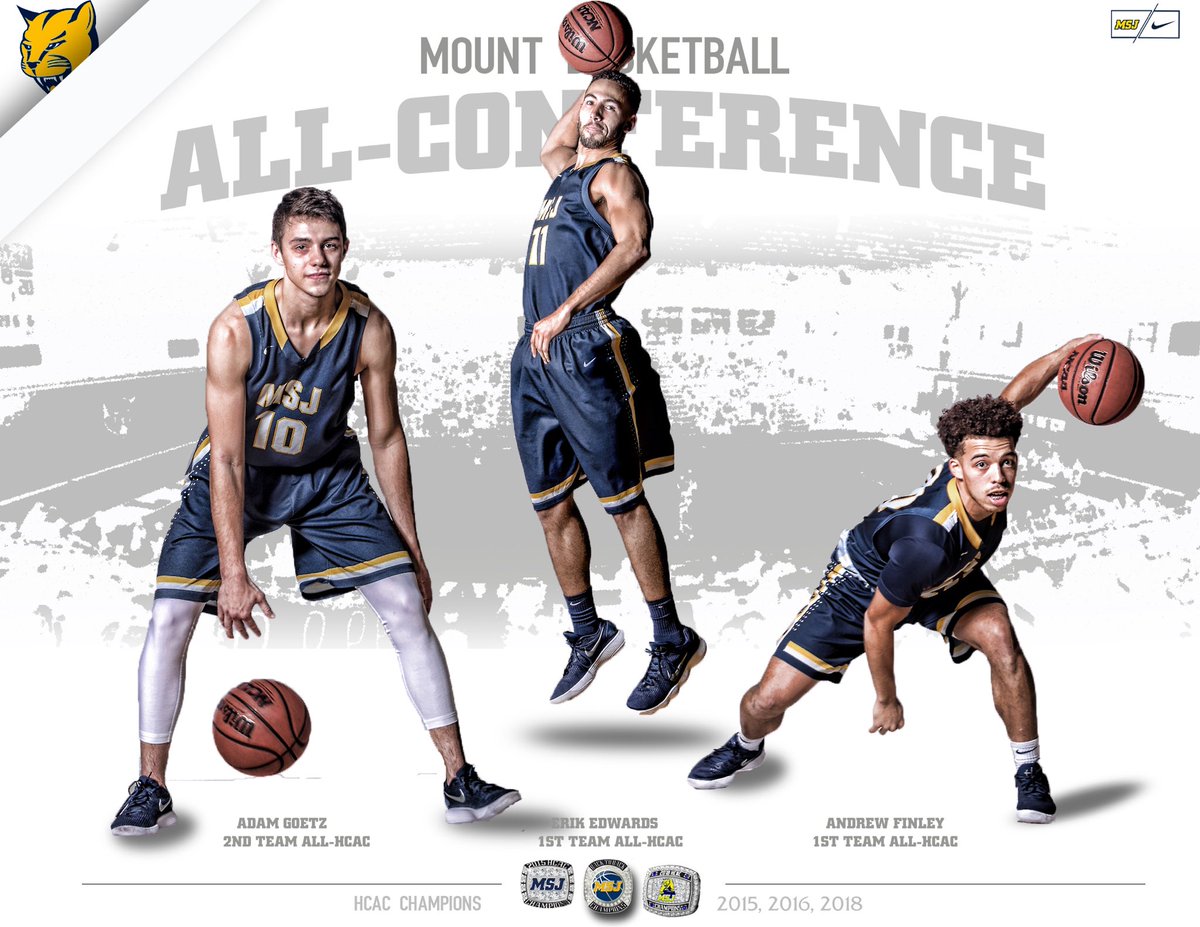 MountBasketball's tweet photo. @MountBasketball represented well with 3 Lions earning ALL-HCAC honors!!! #MSJhoops https://t.co/2jloheW32s