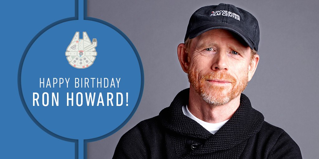 starwars's tweet photo. Happy birthday to longtime Lucasfilm family member and #HanSolo director, @RealRonHoward! https://t.co/933nKffhxU