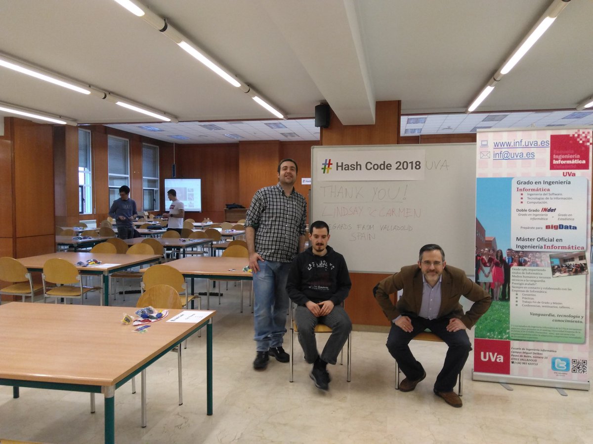 RDNest_es's tweet photo. Hashcode, Valladolid style :-) #hashcode2018 @google @ETSIIUVa #hashcode2018uva https://t.co/s4n429SGUq https://t.co/mIhkq0XDmC