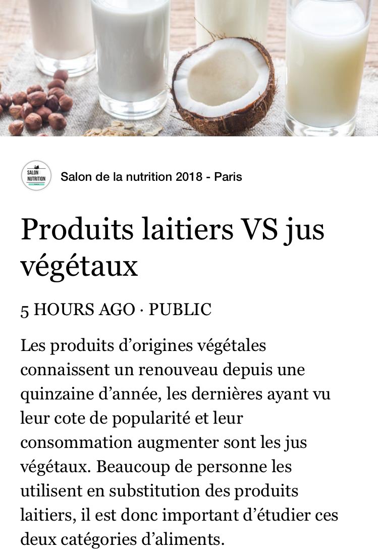 SNutrition18's tweet photo. Aujourd'hui nous allons nous intéresser aux jus végétaux appelés à tord "laits végétaux". Pourquoi sont-ils intéressant ? Pourquoi ne le sont-ils pas ? Qu'en pensez-vous ? 🍶

N'hésitez pas à liker et partager ! 📲

Lien : https://t.co/idSunBFS2v https://t.co/tRzeDla2or