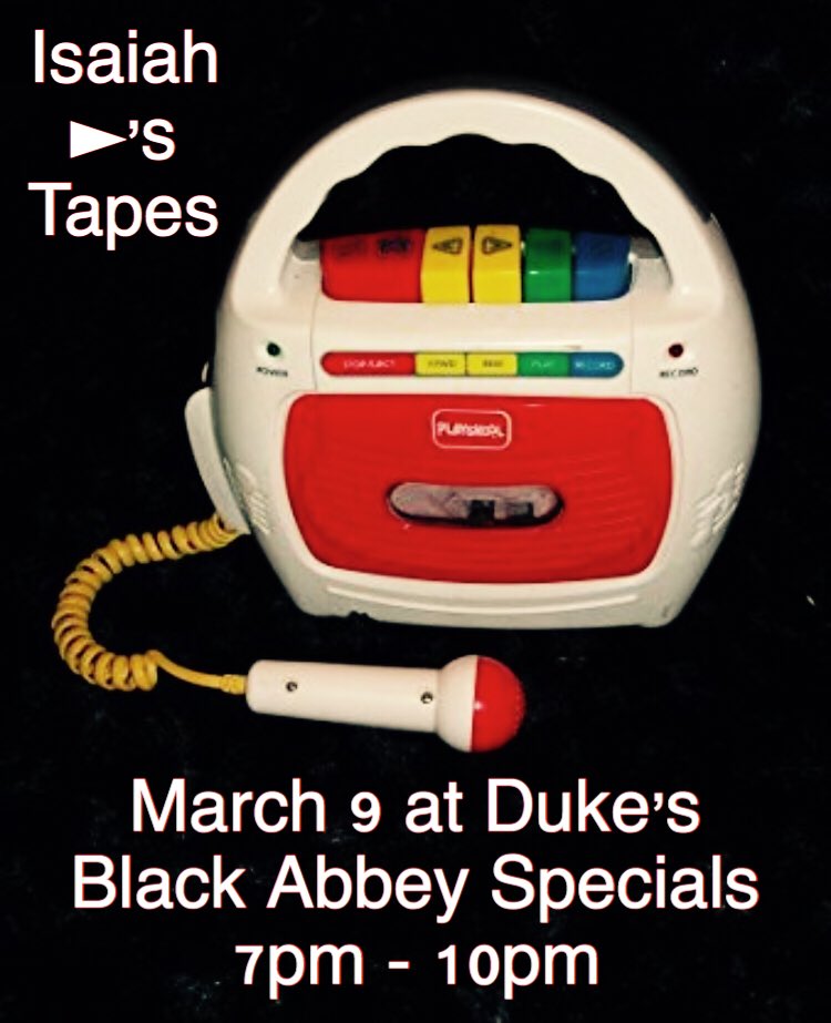 Well, I gotta do something with all of these tapes I bought. <a href="/BlackAbbeyBrew/">Black Abbey Brewing</a> cassette night at <a href="/dukesnashville/">Duke's</a> March 9.