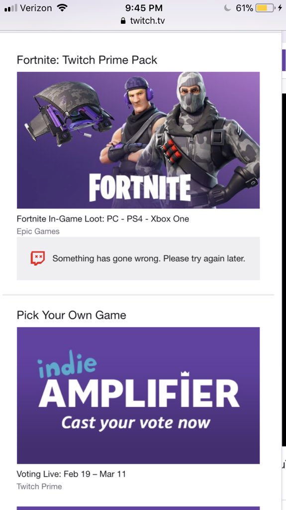Fortnite : "Questions about the Fortnite Twitch Prime ... - 575 x 1024 jpeg 67kB