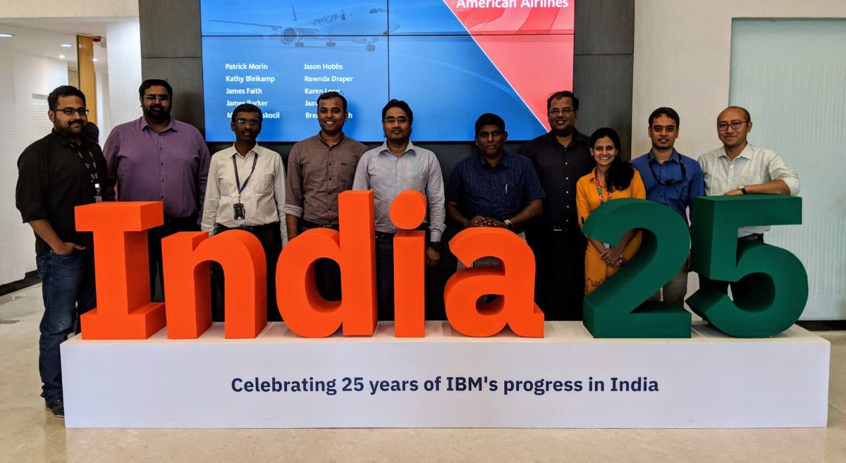 rennyijohn's tweet photo. Along with my team at EGL Bengaluru Celebrating 25 years of big blue in India @IBM @ibmindia @IBMCSC #ibm #celebration #india https://t.co/6HfnRqXkuN