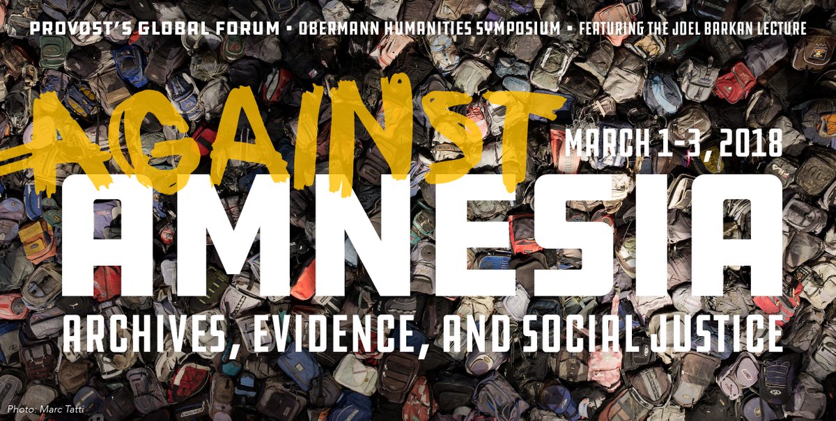 PPEHLab's tweet image. PPEH Friends at @uiowa: Faculty Director @bwiggerson is a featured speaker this week at the Against Amnesia: Archives, Evidence, &amp;amp; Social Justice Symposium at the @ObermannCenter with “Building @DataRefuge in an Era of Fake News." More here -&amp;gt; archivesagainstamnesia.com

#DataRefuge