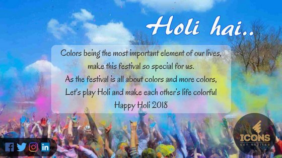 iconsgetnoticed's tweet photo. May this Holi festival bring you a fun-filled and loving memories
that you can treasure for the rest of your life.
Have a wonderful Holi.
From Team @iconsgetnoticed
#HoliWithIcons #HappyHoli #FestivalOfColors #ToGetNoticed #OOH #NCRDelhi #Gurugram #Holi #Celebration https://t.co/hmHwqHVTo7