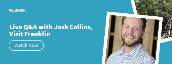 CrowdRiff's tweet photo. Ever wanted to pick the brains of another #destinationmarketer? We did with Josh from @visitfranklin! Details here: https://t.co/cmj4FNFCfb https://t.co/LisSxO8gz4