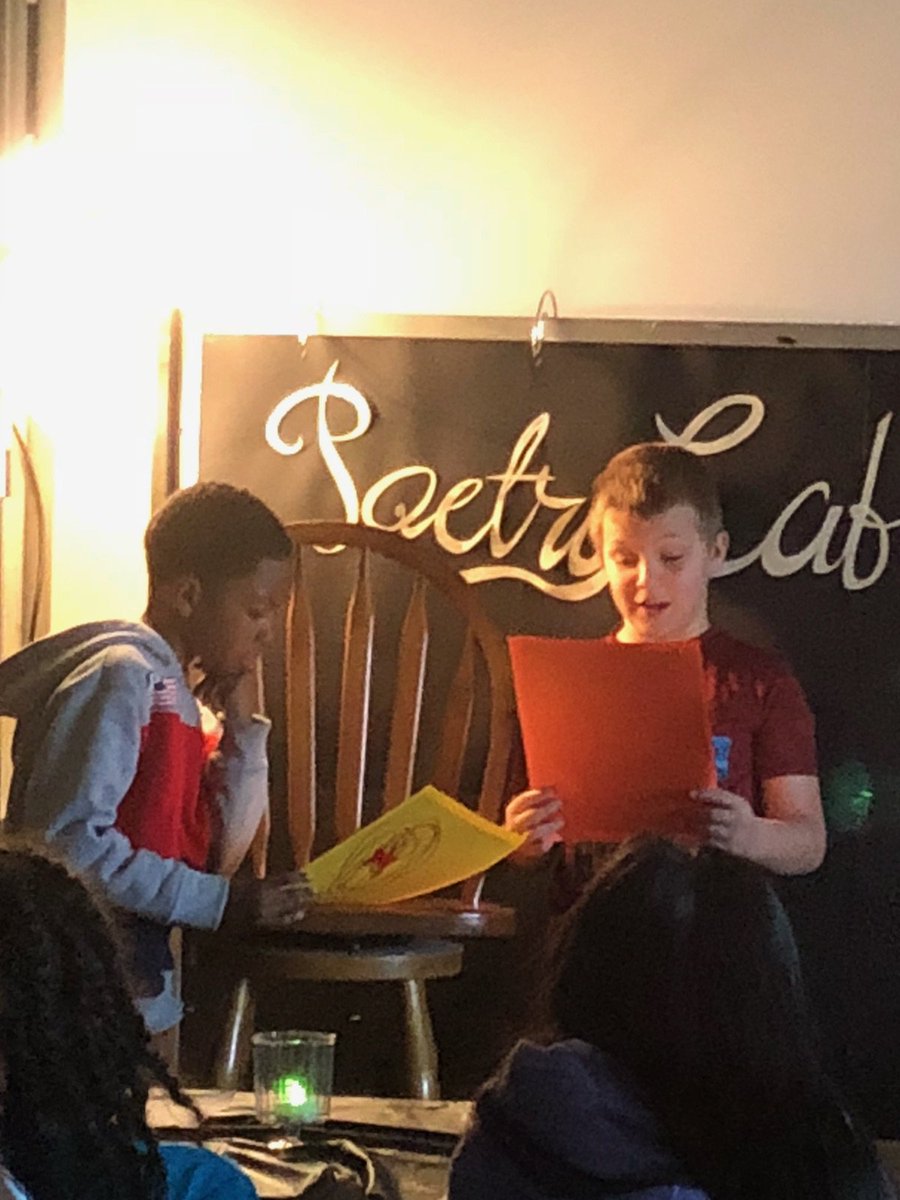 hhbeamelem's tweet photo. Ms. Fitschen's class and Ms. Ward's class celebrated the end of their Reading Workshop unit by holding a poetry cafe! Students were able to read poems and celebrate with their classmates. https://t.co/mNFGJwtIZ0