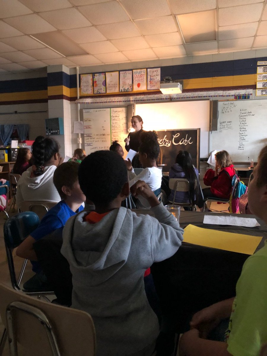 hhbeamelem's tweet photo. Ms. Fitschen's class and Ms. Ward's class celebrated the end of their Reading Workshop unit by holding a poetry cafe! Students were able to read poems and celebrate with their classmates. https://t.co/mNFGJwtIZ0