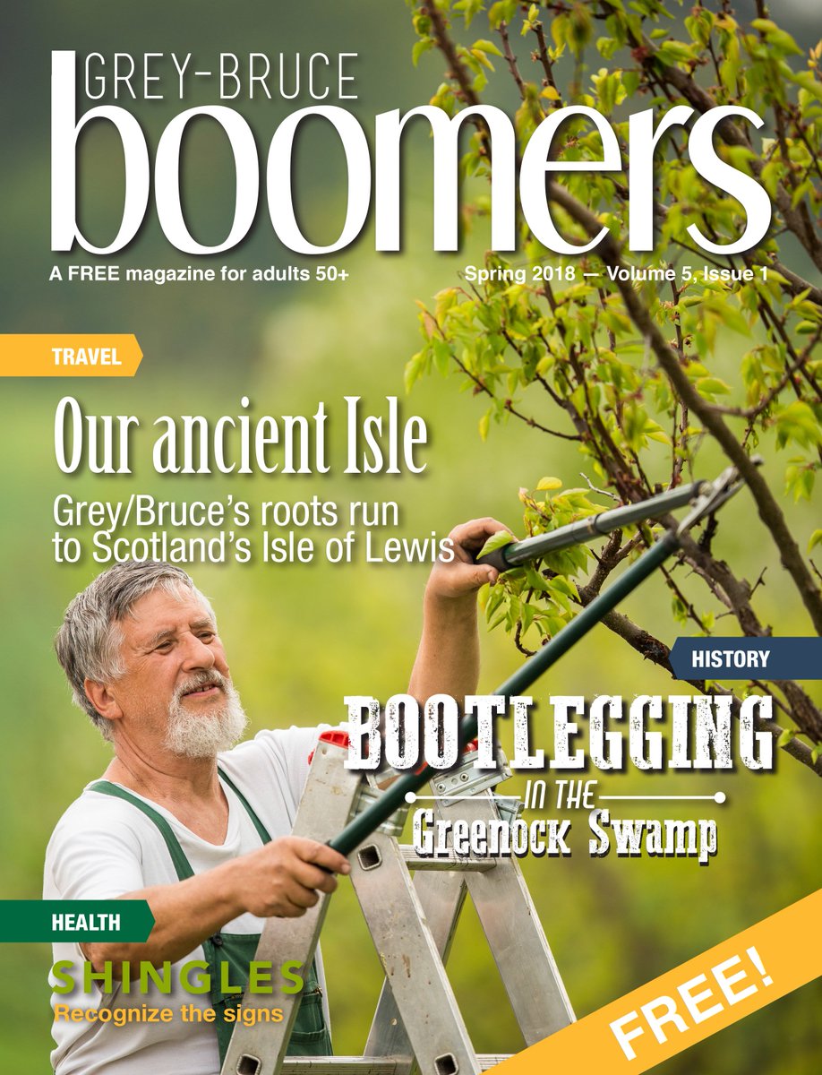Our Spring 2018 issue is hitting the streets now! Get a sneak peek at greybruceboomers.com and we'd love for you to fill out our readership survey at surveymonkey.com/r/5MF35SK! #TellUsHowWeAreDoing