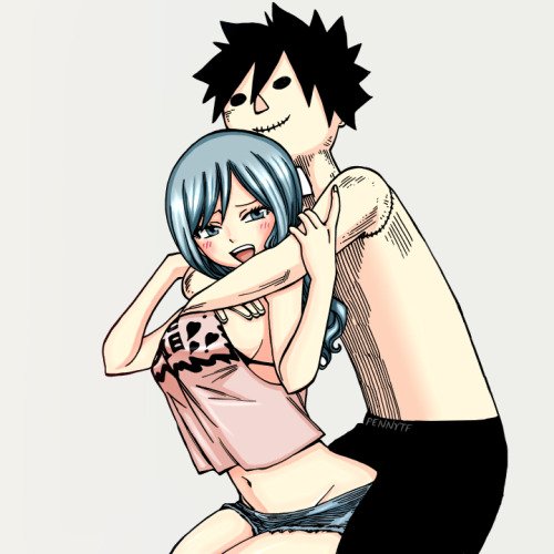 „Juvia finally made a big doll of Gray-sama!”