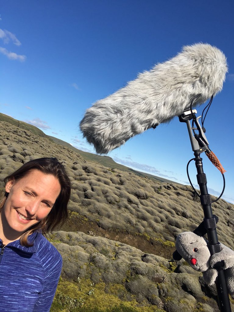 Behind the scenes on <a href="/helenczerski/">Helen Czerski</a> latest series from our Iceland shoot. Here we have Sweep boom swinging and keeping Helen on cue. Final ep is on @BBCFOUR 9pm this evening  #BBCFour