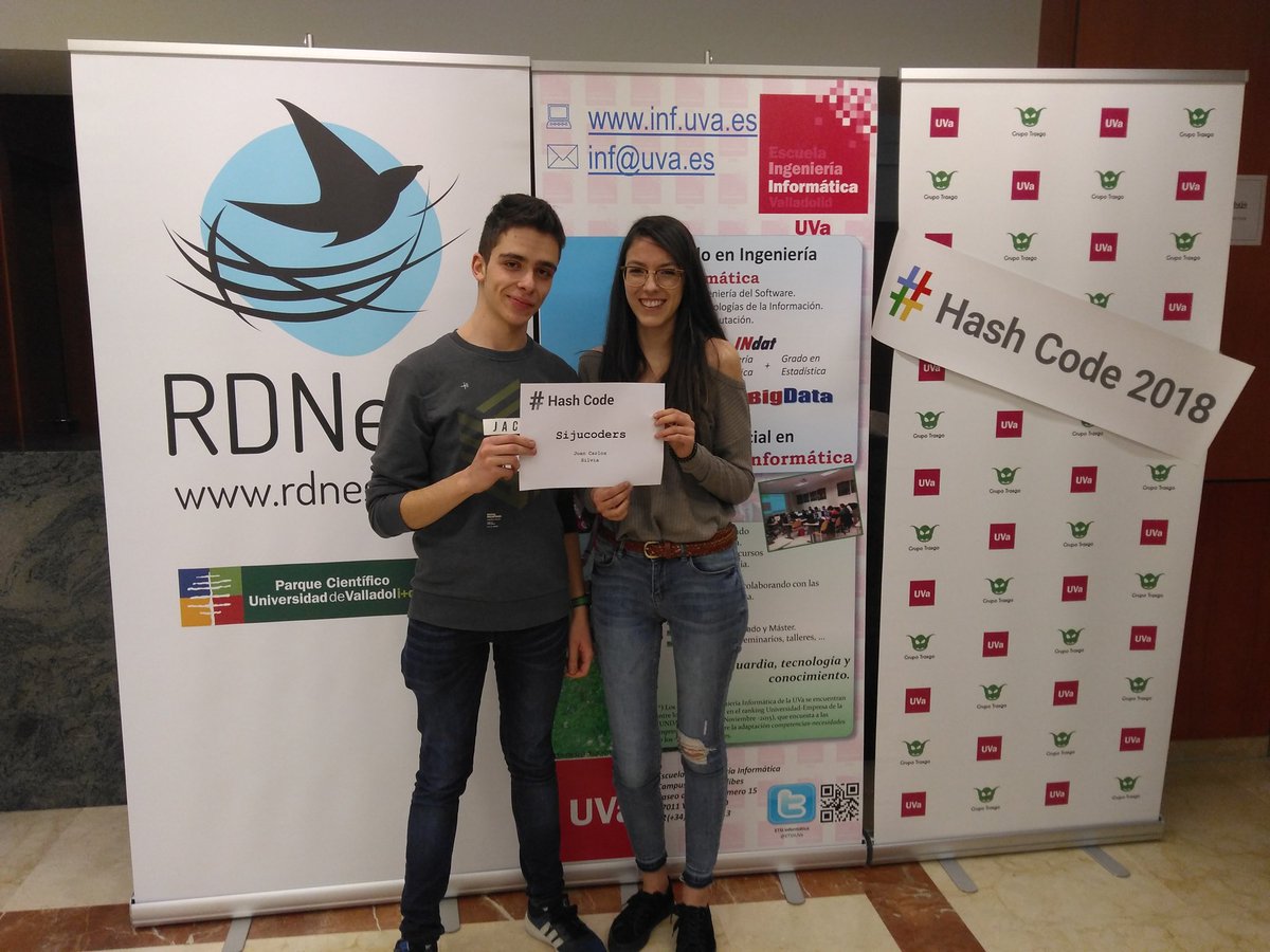 RDNest_es's tweet photo. Equipo 4: Sijucoders  #hashcode2018 @google @ETSIIUVa #hashcode2018uva https://t.co/ULwvaPzTOd