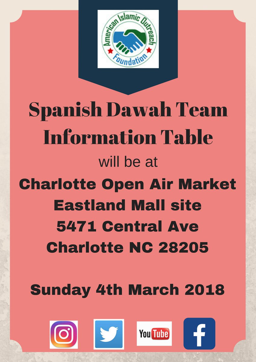Aiof2012's tweet photo. March Madness at AIOF??? 

New projects underway happening!
*Spanish Dawah team 
*New Muslim Support Sessions
*Youth Saturday night live!

#AIOFNC #CHARLOTTE #QURAN #FREEQURAN #ISLAM #MUSLIM #AWARENESS #RESPECT #FAITH #community #dawah #interfaith #SNL #NC https://t.co/MHD6qfbAHi