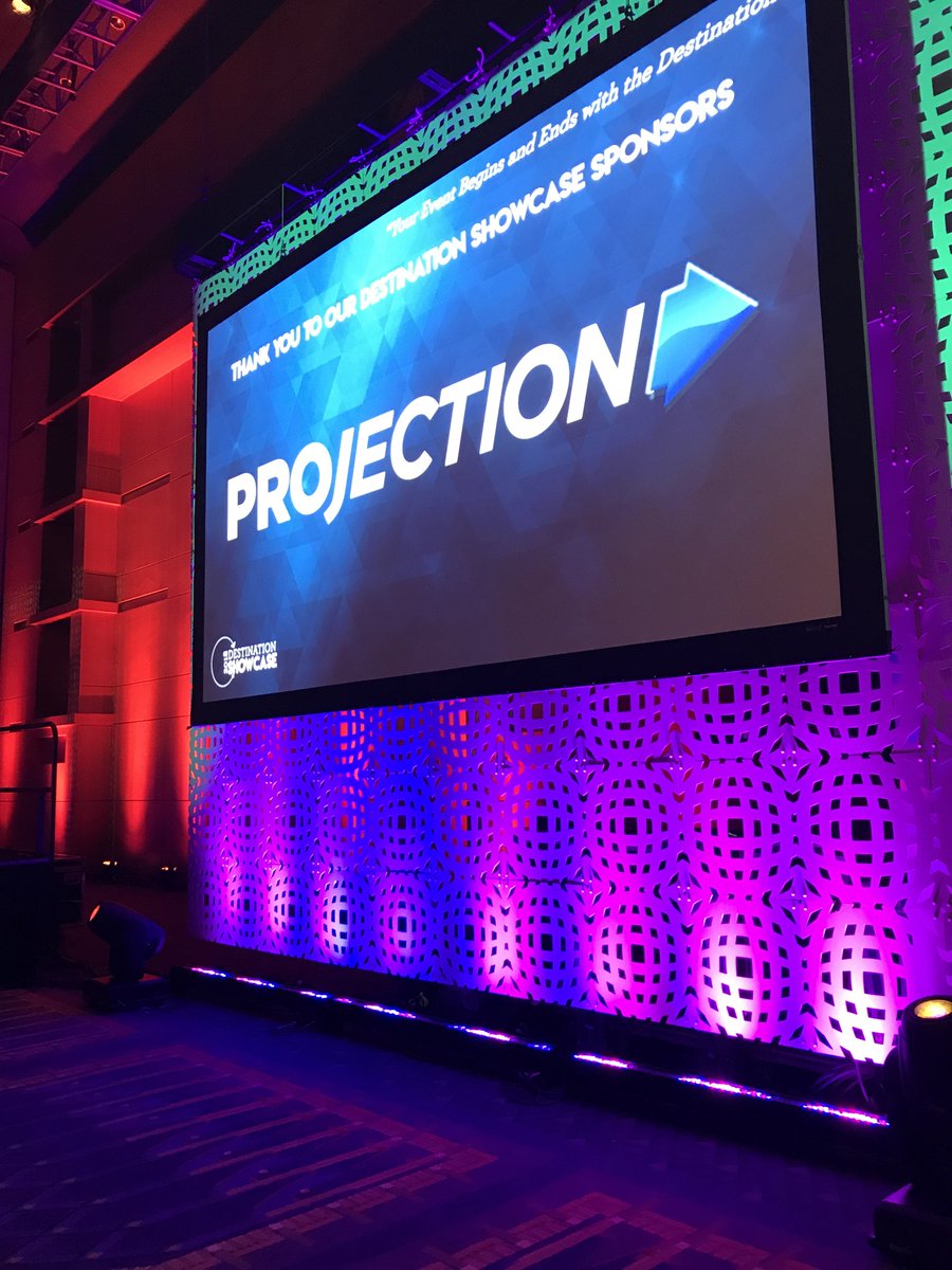 ProjectionInc's tweet photo. #TBT Projection was proud to support @destintl in DC this month. So many savvy #eventprofs an partners in one room! #DSDC18 https://t.co/3MDgl3w9JK