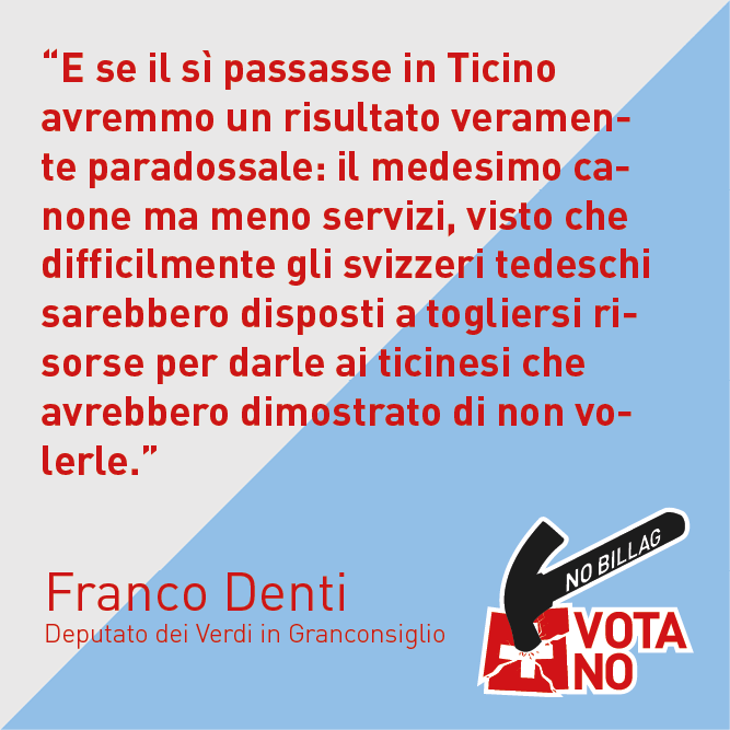"Dopo il 4 marzo si sarà molto lavoro da fare per migliorare la nostra SSR e renderla più efficiente possibile. Detto ciò, accettare una iniziativa così estrema e distruttiva non é il modo di risolvere i problemi in questo Paese e spero non lo diventi mai." Vota NO #NoNoBillag