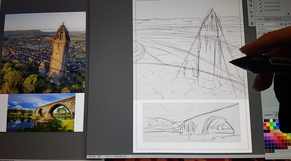 TenagaComics's tweet photo. "Stirling è piccola, giusto qualche casetta, un castello e un monumento."
Ed è tutto vero eh........ finché non devi disegnarla. XD
Forza e coraggio.
#sheridan #huntersj #tenagacomics https://t.co/37aqtJ8Rmn