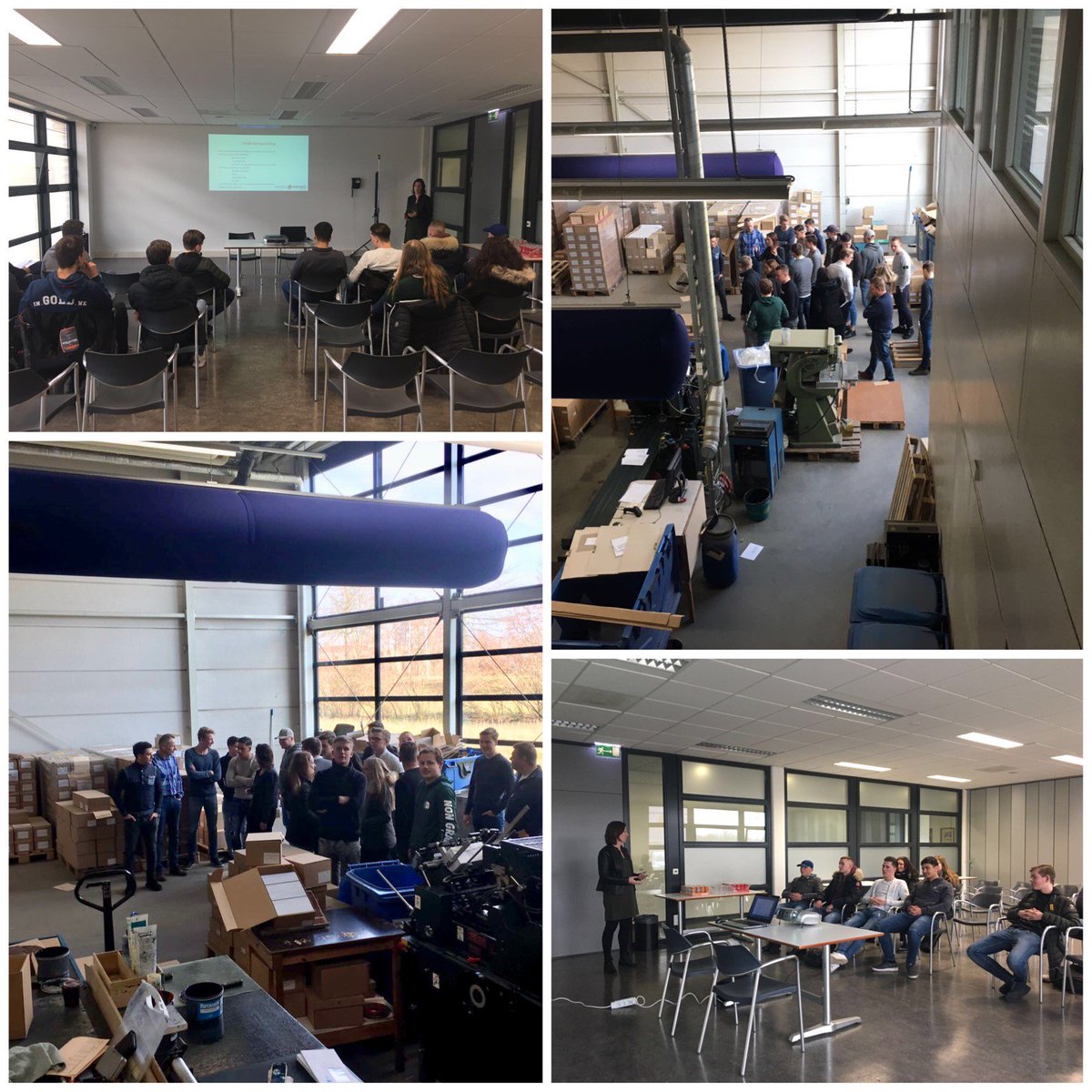 Leerlingen van het Graafschap College op bezoek bij Printing Partners. Thema van 'order naar productie'.