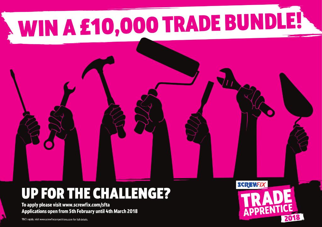 Screwfix's tweet photo. Want to win a £10,000 trade business bundle plus VIP @fielddaylondon tickets?
Enter our trade apprentice competition! https://t.co/cwXoeCK2hX
Entries close midnight Sunday 4th March https://t.co/dNF5JOxJeB
