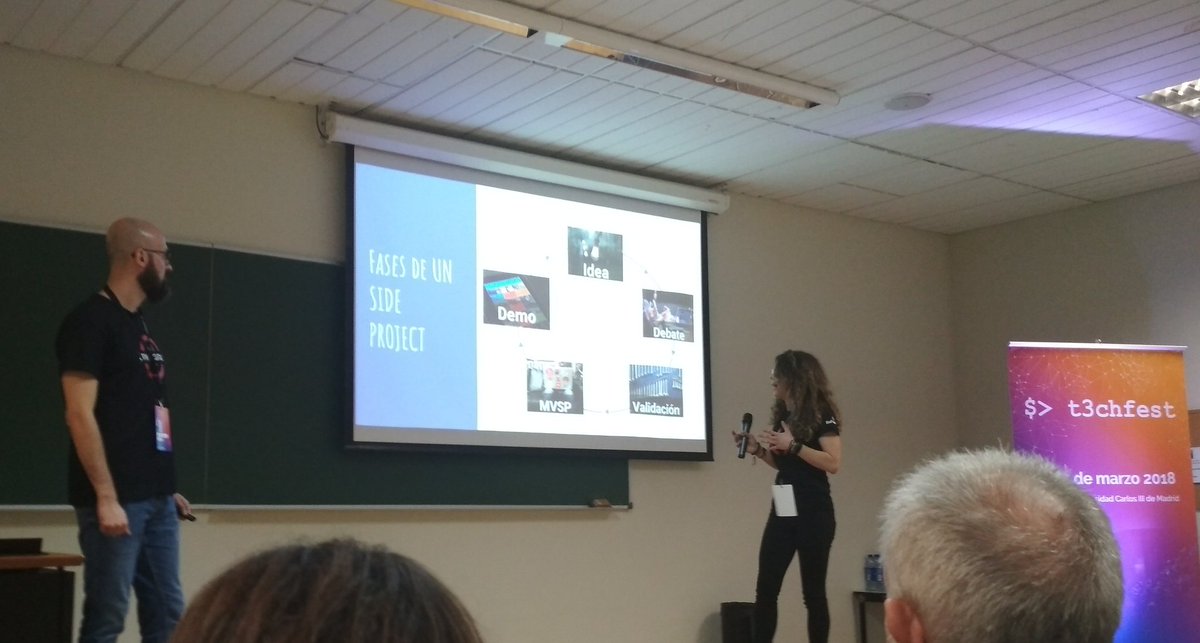 Mvirginia_53's tweet photo. Como los side projects te pueden ayudar aprender de forma divertida #T3chFest2018 #SP4fun https://t.co/LTRX0Bc9ei
