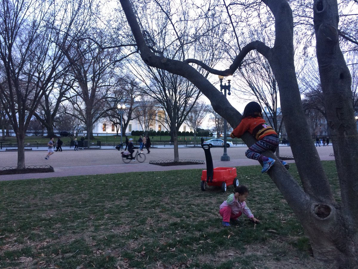 SongbaeLee's tweet image. Playing with the kids by the #whitehouse #redwagon