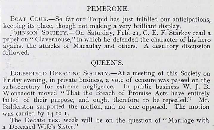 No racing today for #torpids18, but there's plenty of historical Torpids coverage in our digitized #OxfordMagazine. We particularly enjoy <a href="/CorpusBoatClub/">CCCBC</a>'s terse report here. digital.bodleian.ox.ac.uk/inquire/p/8d69…