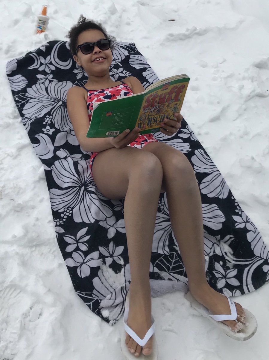 SamJReady's tweet image. When @challockprimary set you a #snowday2018 photo challenge #WorldBookDay #TigerWhoCameToTea