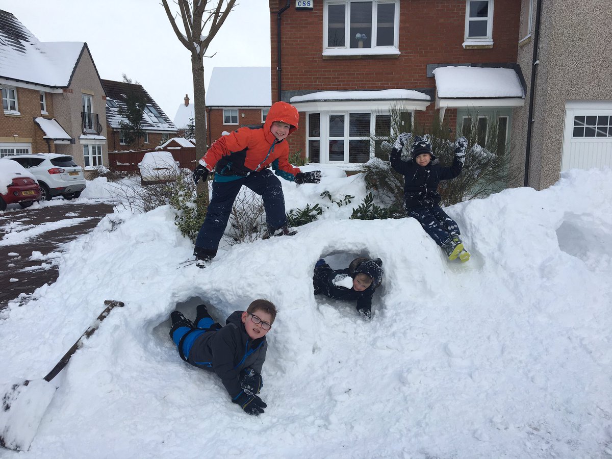 candandisco30's tweet photo. @AllsaintsML6 fionn and ciar made a snow sculpture for the competition. They used the snow they had cleared from their neighbors driveways 👍❄️ https://t.co/ua8nU7T0vm