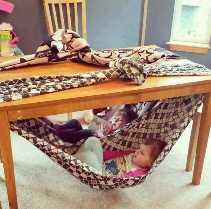 Great idea, Granny!! (She must be a Baby Moves fan, with all the swinging and sliding we do!)#richmondmums #Hampton #funwithkid #hammock #funwithgran