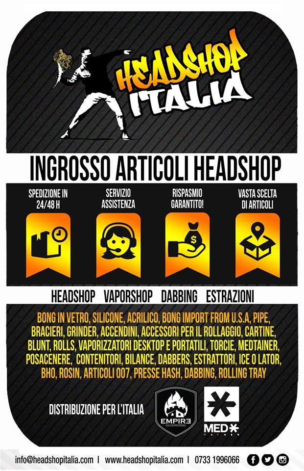 headshopitalia.com 💥shop aperto H24!
---------------------------------------------------------
📌 Spedizione in 24/48 h
📌 Servizio assistenza clienti
📌 Risparmio garantito!
📌 Vasta scelta di articolI
#head #shop #italia #vapor #dabbing #extraction #headshopitalia
