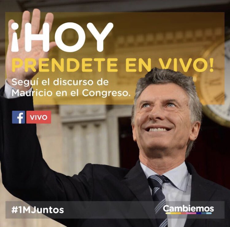 rodoabenitez's tweet photo. Hoy  acompañamos a nuestro presidente @mauriciomacri  en la apertura de sesiones ordinarias del Congreso de la Nación. #1MJuntos https://t.co/DI3E3mDsEd