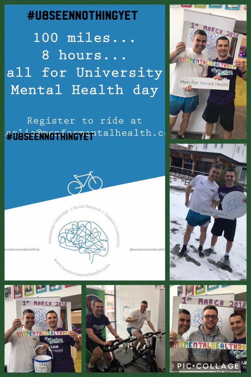 A_Costello_'s tweet photo. We are @YorkStJohn supporting #UniversityMentalHealthDay by completing a 100 mile bike-a-thon Thanks @smithyerac &amp; Craig @ERAC_Jobs #U8SeenNothingYet @SakGill1 @TopU8FC @U8Woody @bethjacksonU8 @emmagrantbinns https://t.co/LYtI3UYN3P