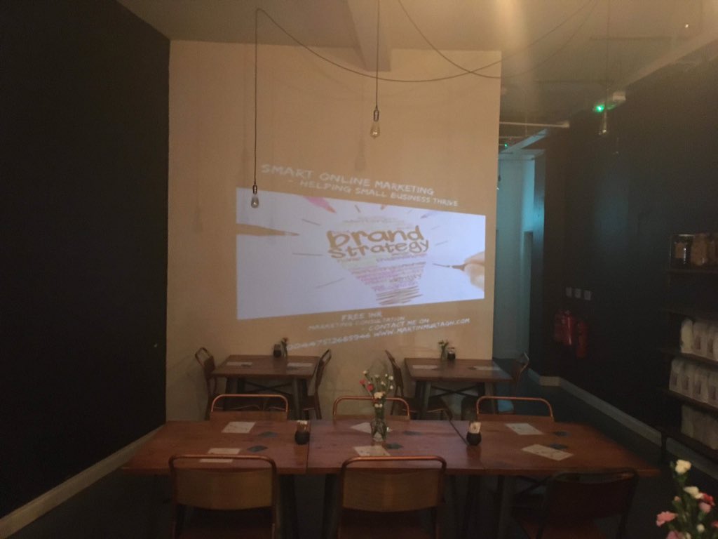 martimurtagh's tweet photo. Check out my business #branding projected using a mini projector at Tue evening’s @NewryBizNetwork event @FineganAndSon #Newry. 🙌🏻 https://t.co/cc2Ej0qLB0