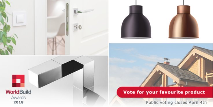 WorldBuild365's tweet photo. Introducing WorldBuild Awards 2018! A brand new competition to honour the best product releases at the WorldBuild Moscow / MosBuild 2018 exhibition. Join professional community vote. #WorldBuildAwards #WorldBuild365 #MosBuild #Awards #Votenow >> https://t.co/3HuZn5XN5t https://t.co/GEbEfdBWlf