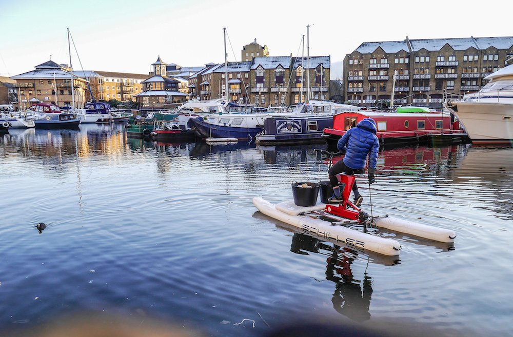DaveCorn's tweet photo. Getting really excited about this year’s adventure. Rather than do it myself this time, the idea is to create a 2000-mile communal waterbike journey around England’s canals and rivers, with hundreds of people taking a leg each, picking up #onemillionpieces of trash along the way https://t.co/tX6qsO53pU
